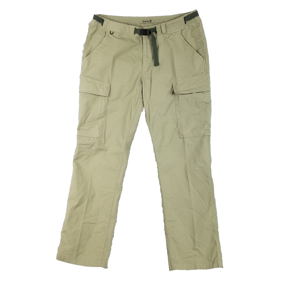 Roark Pants Mens 38 Khaki Cargo Outdoor Adventure Stretch Ripstop Hiking Comfort
